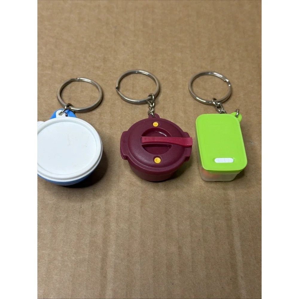 Tupperware Keychain Set of 3 Mini Fridgesmart, Micro Pressure, Thats-a-Bowl